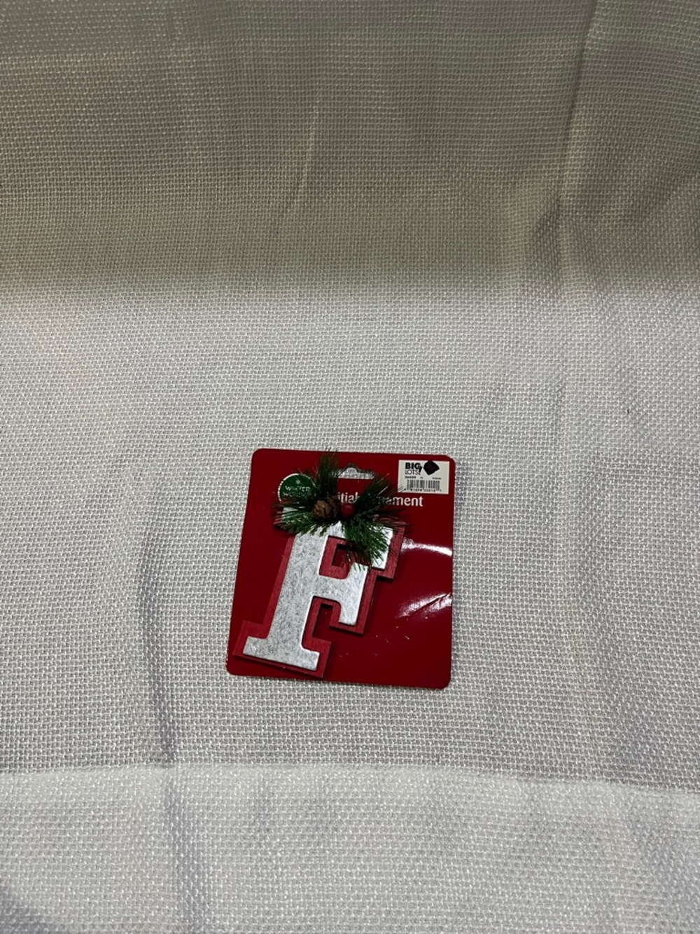 Winter Wonderland Letter F Holiday Ornament